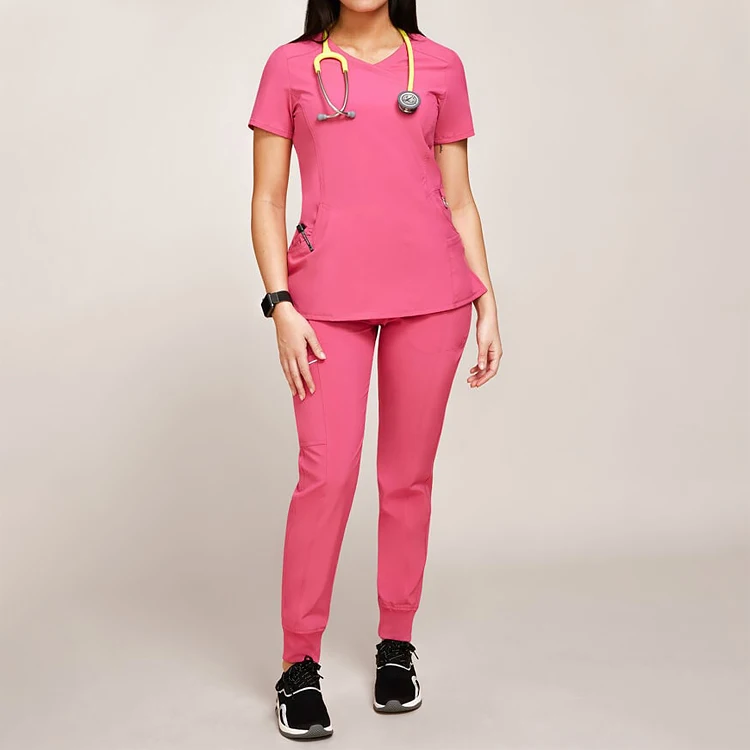 New Arrival Top Selling Perfect Fit Doctor Uniform Short Sleeve Multi-pocket Medical Nursing Scrubs Suits