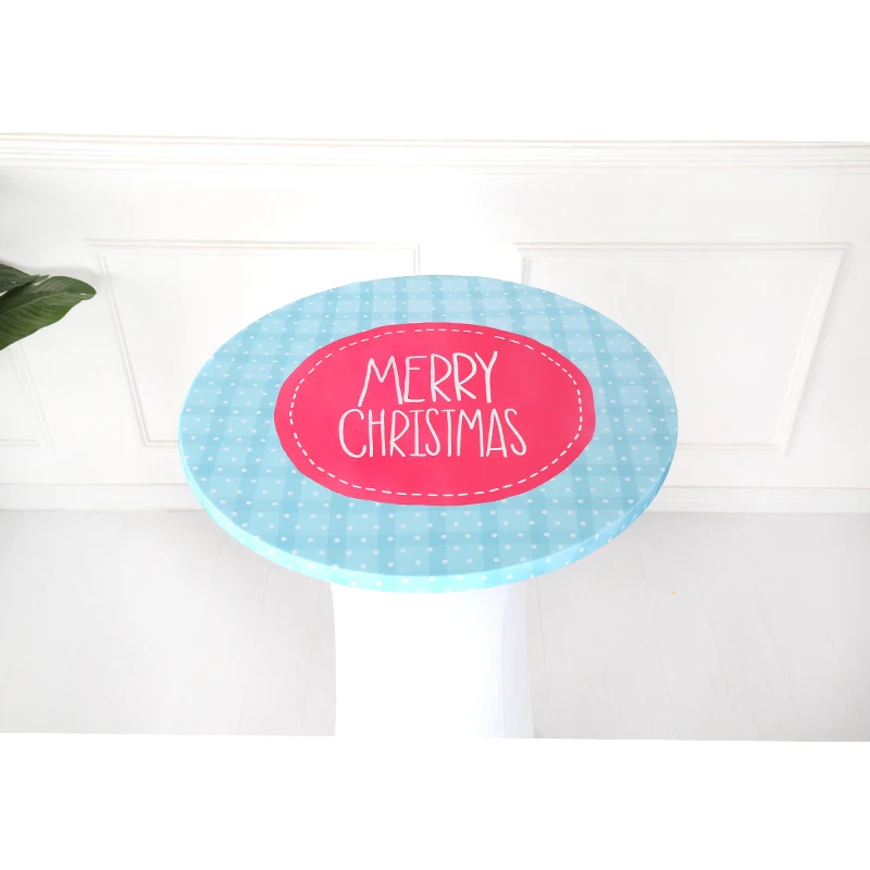 Customized Printed USA Flag AmericanTable Topper Cocktail Table Top Tablecloth Highboy Bar Cover for Banquet Party Decor