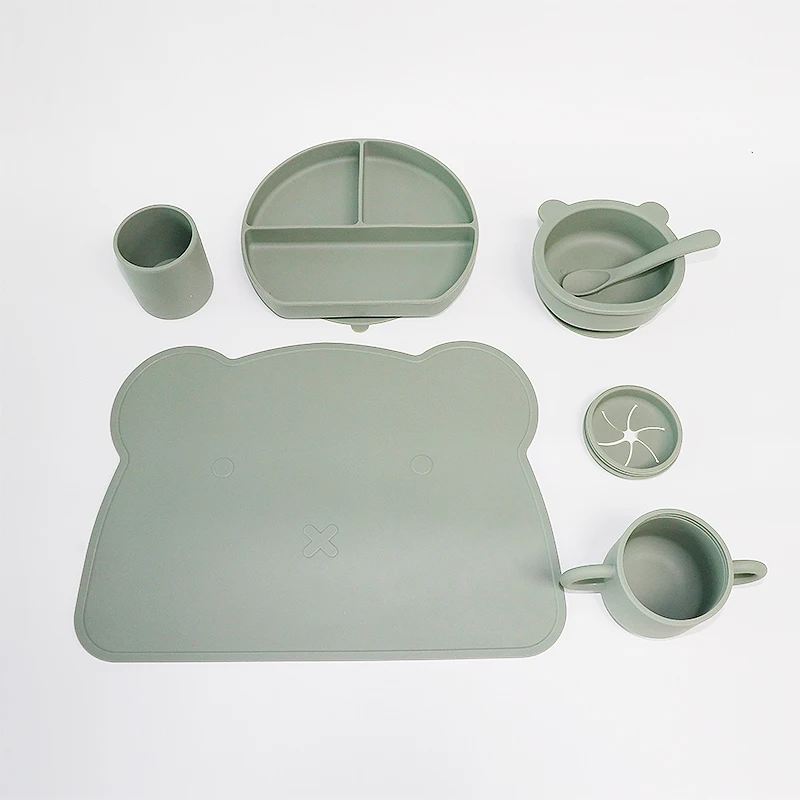 Factory Outlet Customization Baby Feeding Set silicone tableware for kids