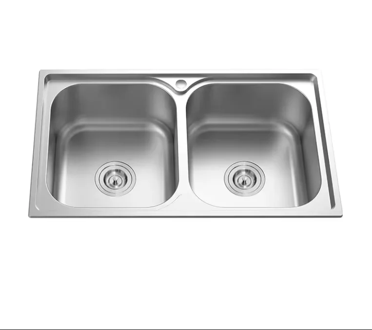Wash Basin Sink,sink Double Sink Stainless Steel Double Bowl Rectangular 3 Years Modern 1.0/1.2mm 820x485x230mm Above Counter
