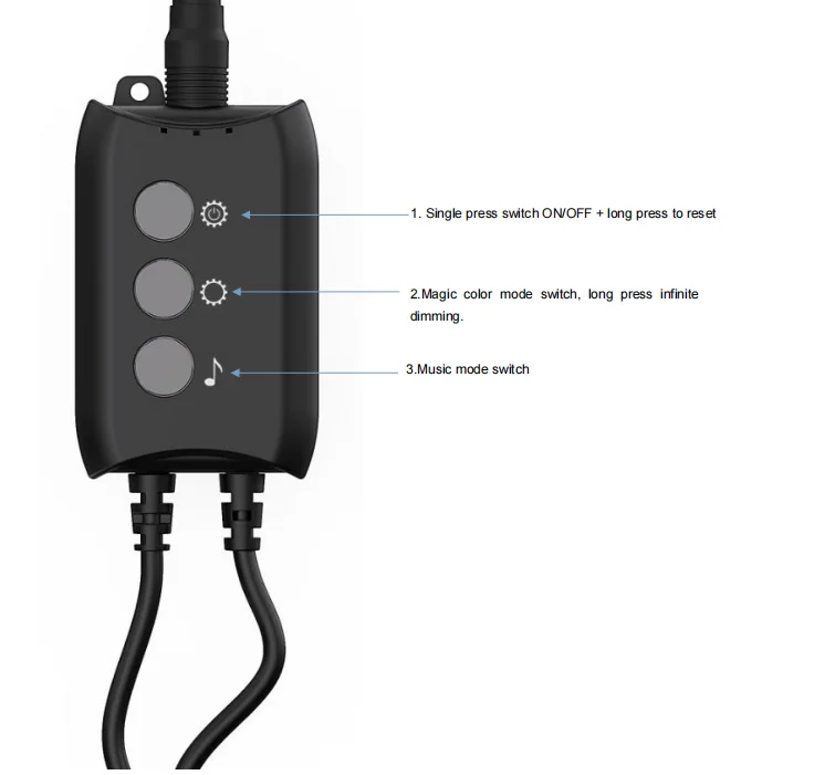 2023 Latest Arrival RGB Music Sync Ambient Gaming Lights with APP Control