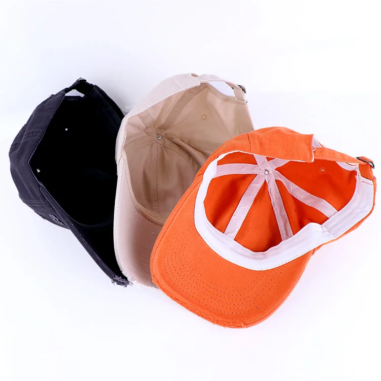 Custom Color And LOGO 6 Panel Dad Hat New Design Distressed Baseball Cap Manufacturer