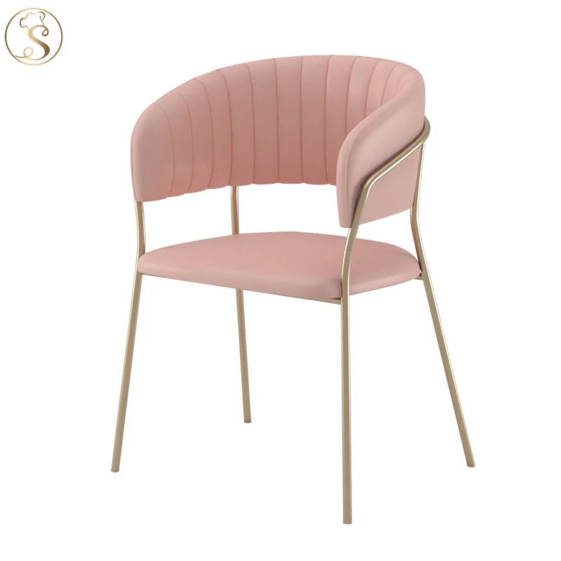 Modern Pink Restaurant Sofa Leather Booth Cafe Table And Chairs Furniture Set Restaurant Booth Gold Stainless Metal leg Tables