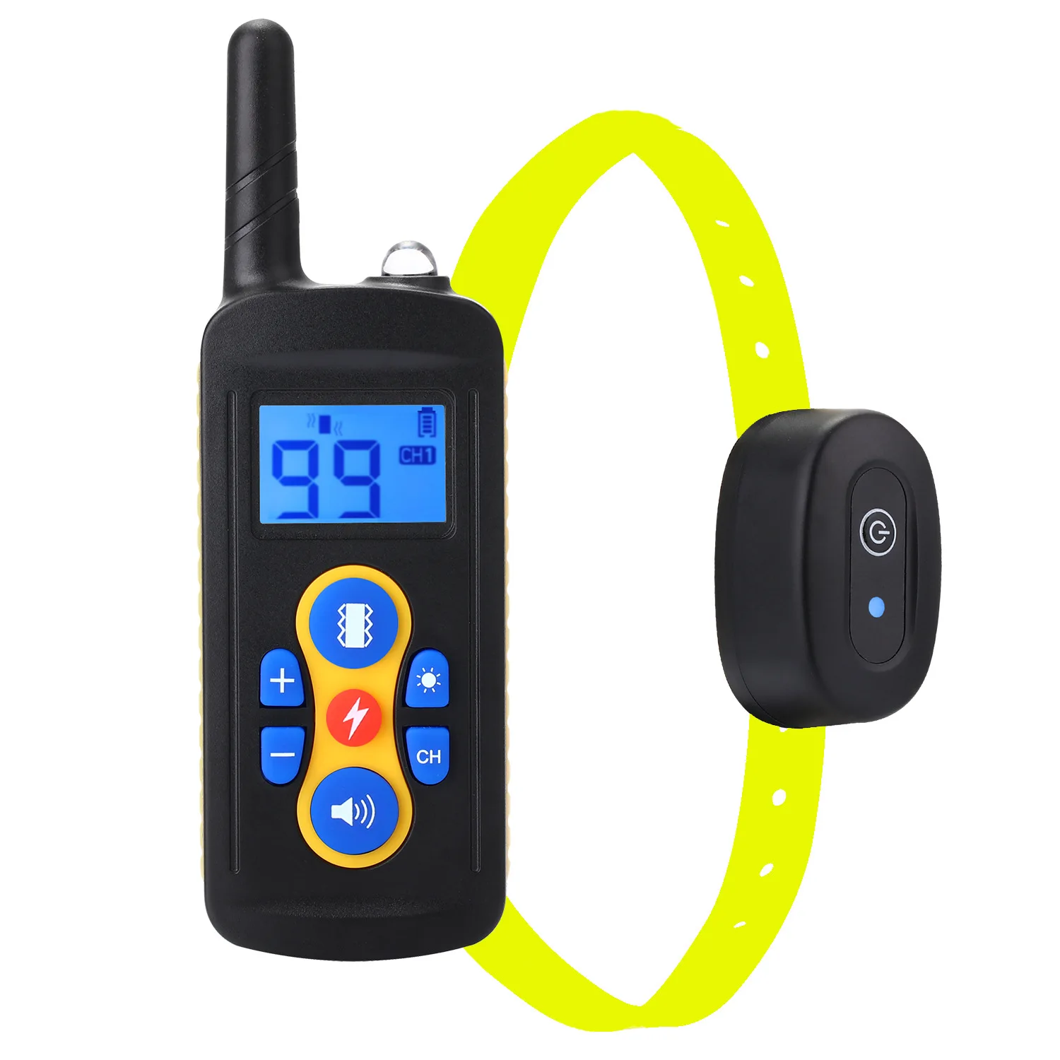 Amazons Online Pet Training Products Rechargeable Beeper/Vibration/Static Shock/LED IPX6 Prong Pet Dog Training Collar