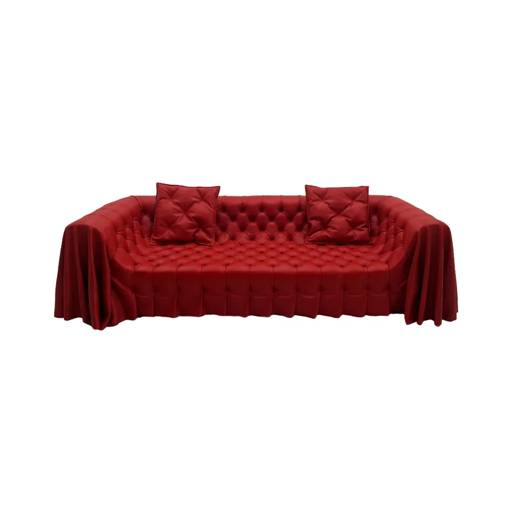 Bohemian Style Deluxe Sofa Couch Curved Home Living Room Furniture Sofa Set Office Modern Reclinable Fabric Sofa