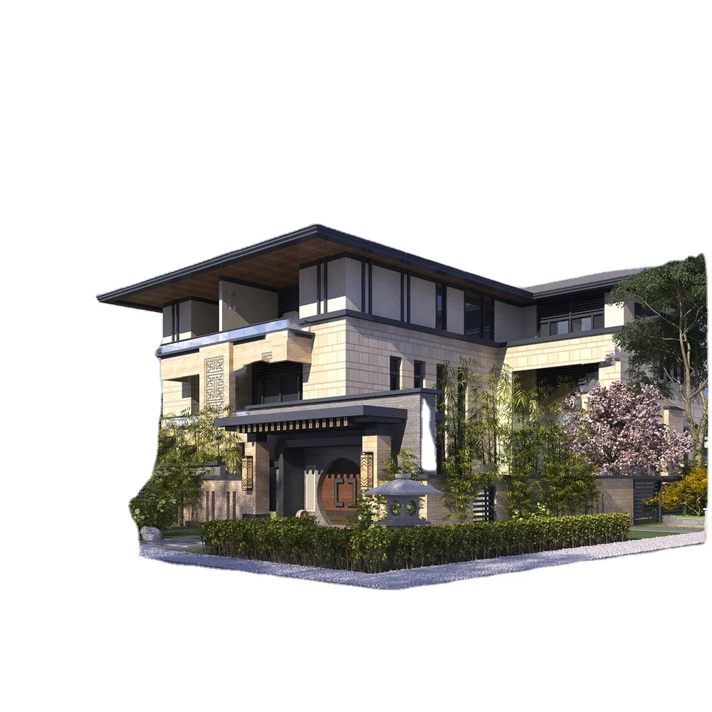 Large Prefab Villas Fashion Prefab Villa With Pool Modern Prefab House Villa with 2D and 3D design