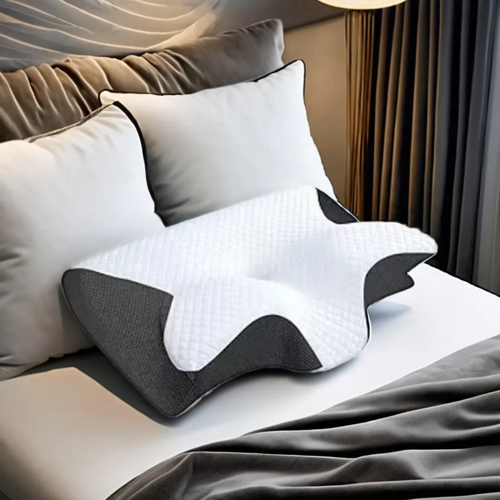 Butterfly Shaped Memory foam Pillow Slow Rebound Cooling FOAM Wedge Bed Wedge Cervical Cow Horn Pillow FOAM Filled Pillows Bed