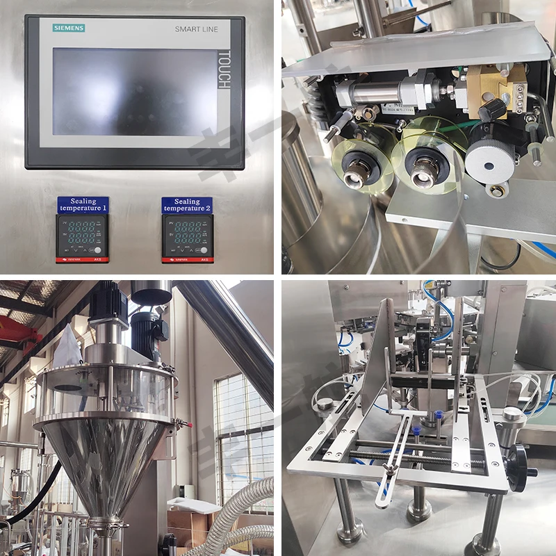 Premade pouch doy valve kraft paper bag fill seal packing machine salt coffee milk powder