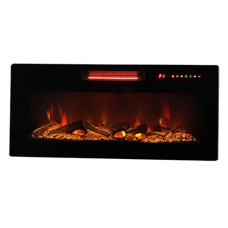 Fire place 1500W 120V heater insert decor flame 48 inch electric fireplace wall mounted