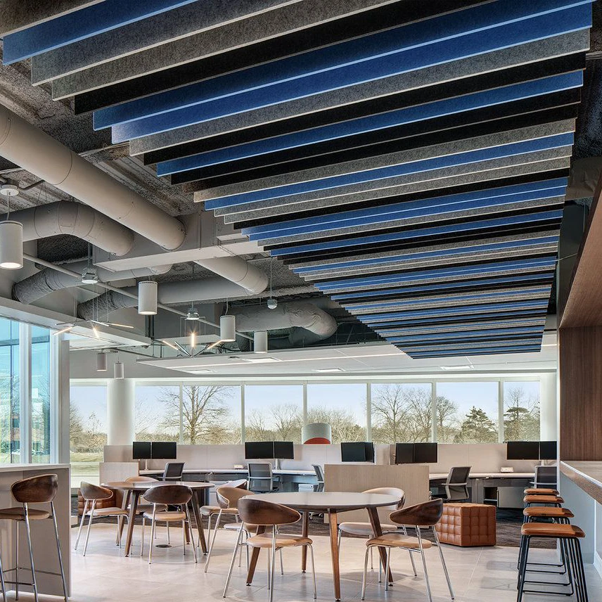 Custom size acoustic ceiling tiles acoustic panels ceiling 100%polyester material sound proofing acoustic wall panels ceiling