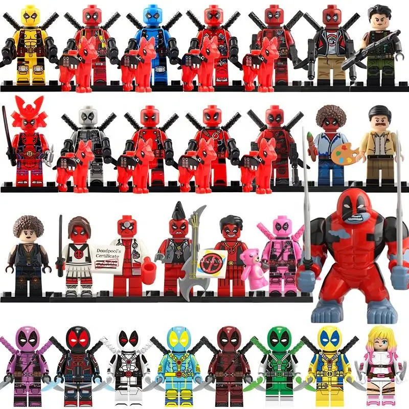 X0302 WM6050 KT1030 Super Heroes DC Movie Dead Gwenpool Action Model Building Blocks Figures Plastic Toys Mini BricksJuguetes