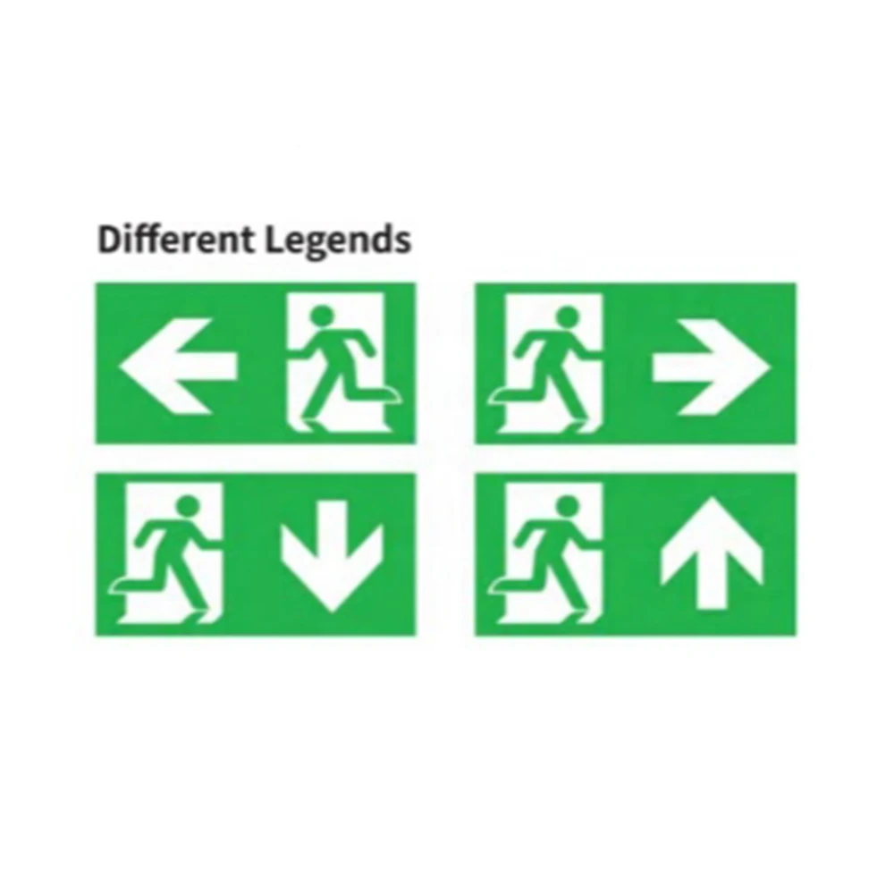 Customize Maintained More than 3hours Li-ion battery 7.4V/2.0Ah  LED Fireproof Light emergency exit signs