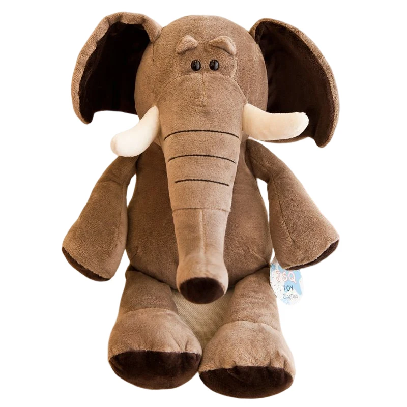 Custom Stuffed Plush Toy Fancy Design Glitter Eyes Wild Animals Baby Elephant Tiger Raccoon Plush Toys