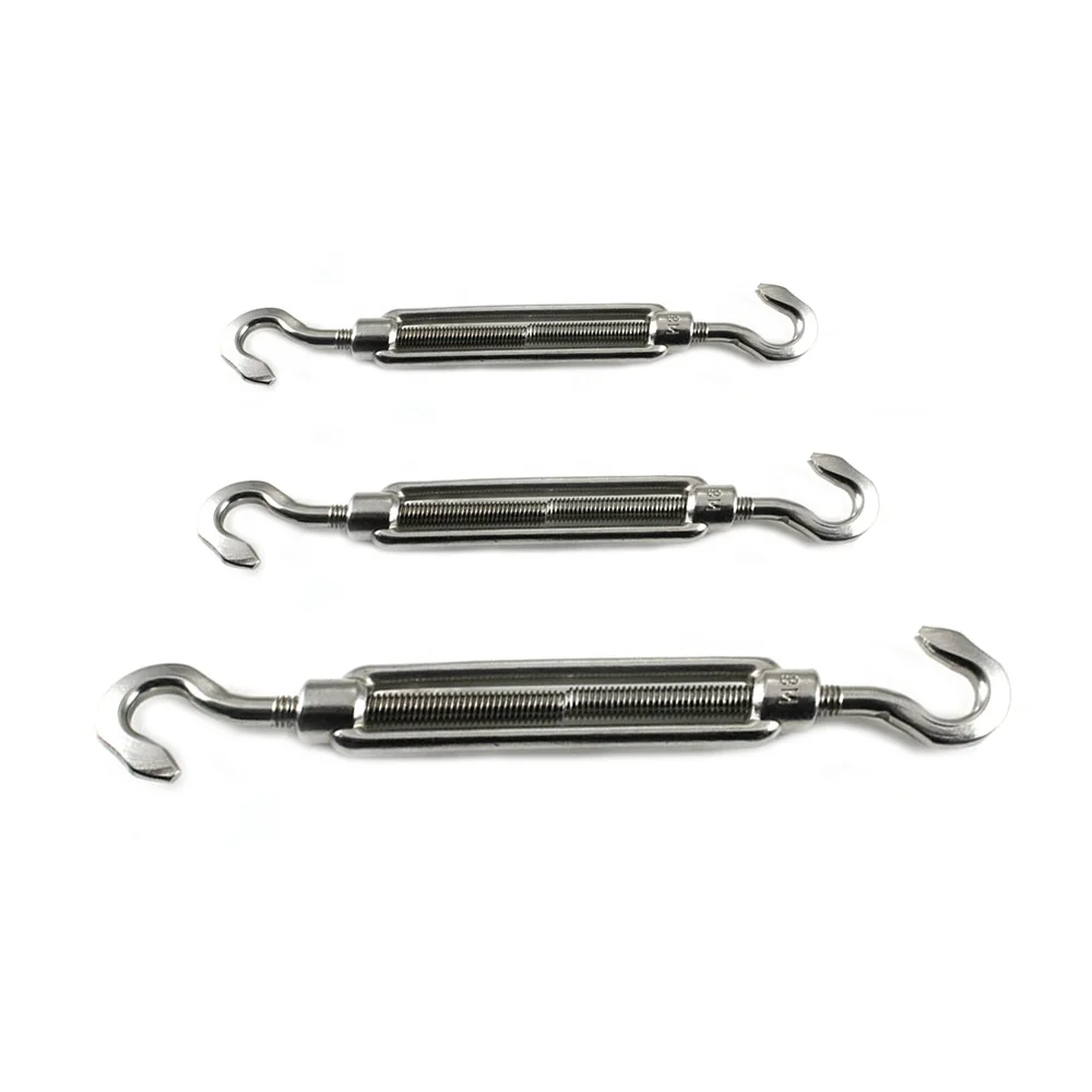 DIN1480 Turnbuckle Hook&Hook High Polished Stainless Steel AISI316/304 ,For Assemble with Wire Rope