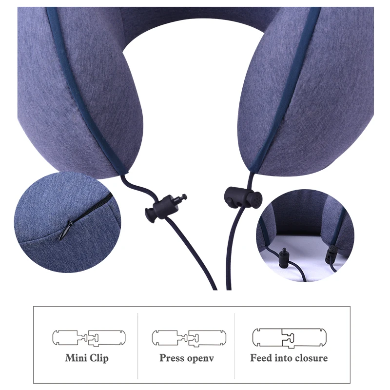 Newest Design Customized U-Shaped Neck Pillow Travel Nap Sitting Sleeping By Car Memory Foam Travel Pillow