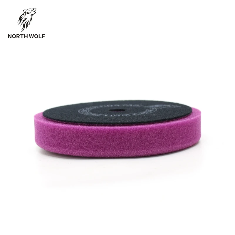 Nice quality exclusive purple color foam 5in 130mm  classic foam buffing and polishing pads for auto beauty