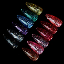 custom logo reflective gel polish glitter polish gel cat eye gel polish reflecting