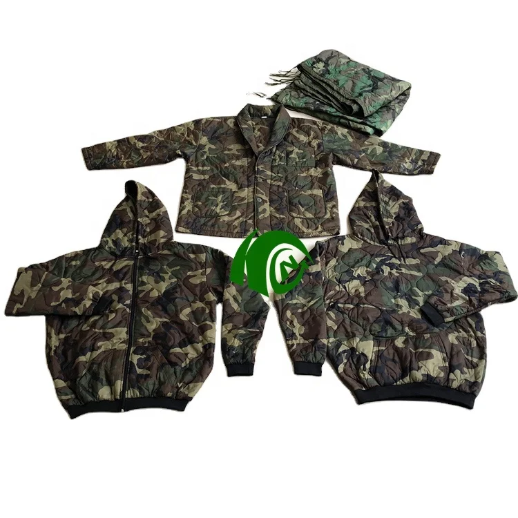 KANGO factory Poncho liner smoking jacket nylon material Quilted smoking jacket woodland Hooded smoking jacket