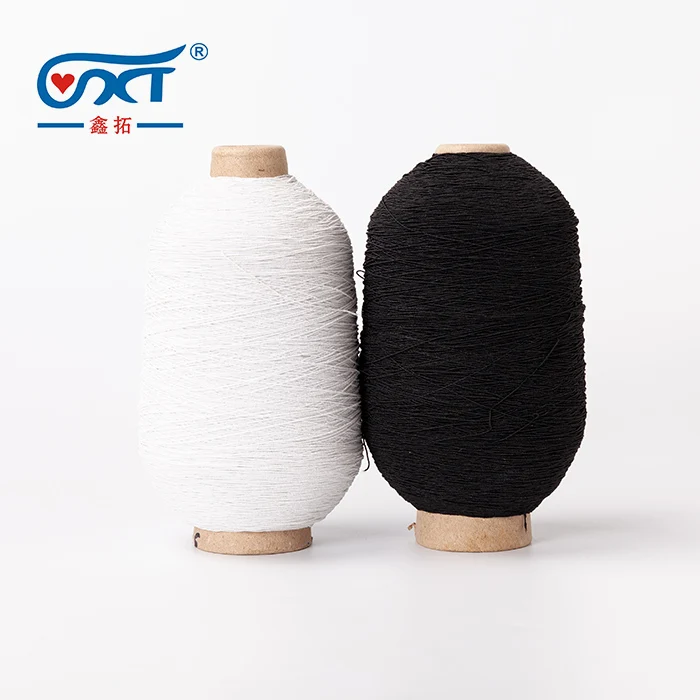 140/75/75  double covered rubber yarn elastic100% polyester thread