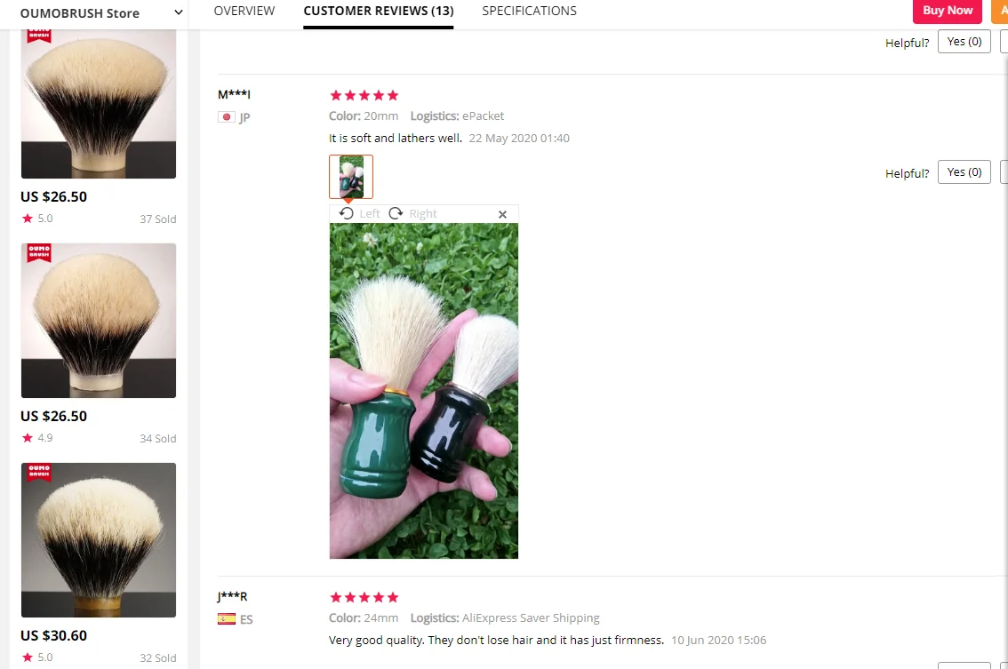 OUMO BRUSH -Wholesale sales promotion high quality horse hair shaving brush knot