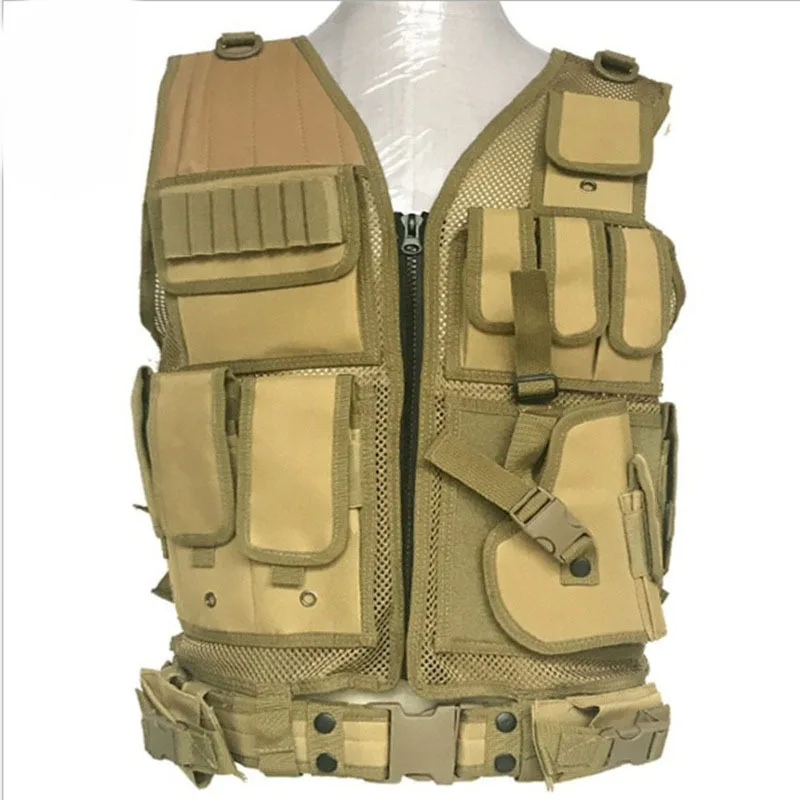 kyk factory Training Vest Multi-pocket Camouflage Vest gel ball soft bullet Mesh Breathable Protective Vest Men outdoors