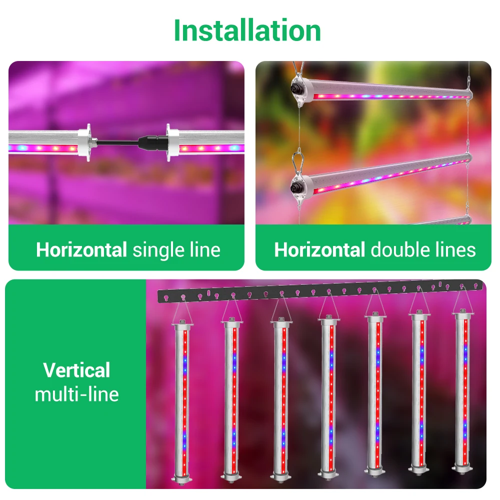 INNOLUX 3030 Blue and 660nm LED strip grow lights bar 4 sides 60W 120W Tomato Vegetable inter Led Grow Light