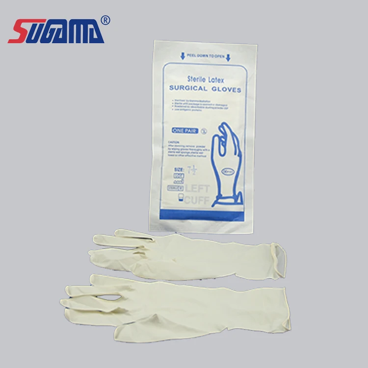 Powder Free Medical Sterile Latex Rubber Examination Surgical Gloves
