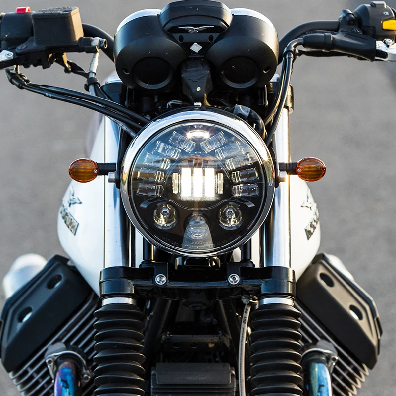 headlight For Harley Davidson Motorcycle  headlight For  883  xl1200  7inches   Led Motorcycle Dynamic   Headlights