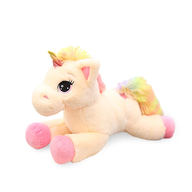 
Factory sells plush unicorn toys cute rainbow horse stuffed toys for baby gift 