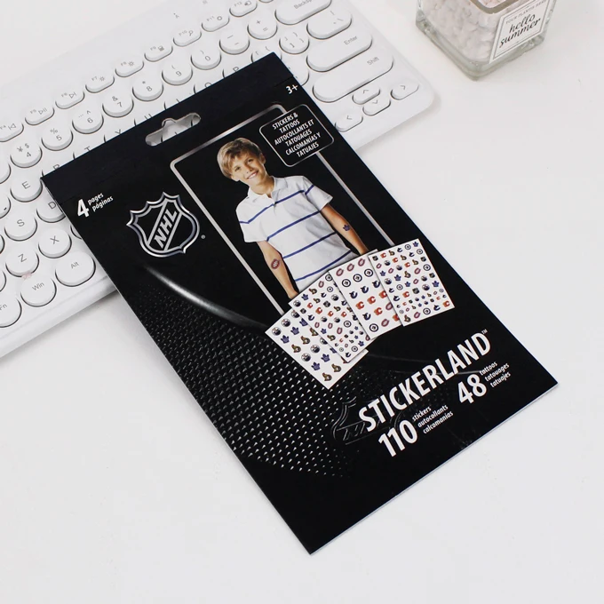 New Eco-friendly tattoo custom waterproof cartoon tattoo books for kids