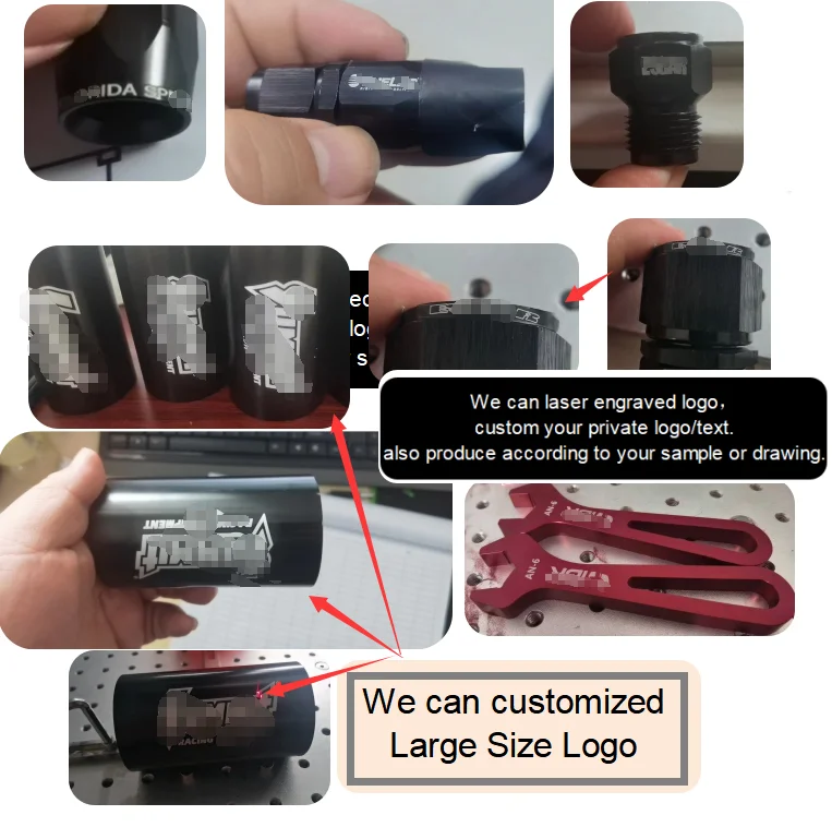 Auto Parts universal anodized two hole oil pipe clamp 4an 6an 8an 10an fuel line mounting billet braided hose separator clamp