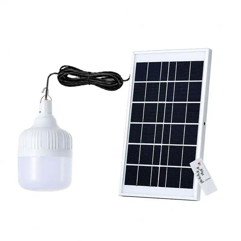 Portable Outdoor Solar Light Bulbs Waterproof Solar Tent Light LED Camping Lamp with Solar Panel Remote Controls