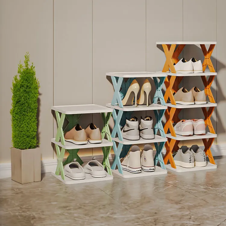 Wholesale Multi-layer Shoe Rack Simple Easy To Assemble Household Foldable Plastic Shoes Holder