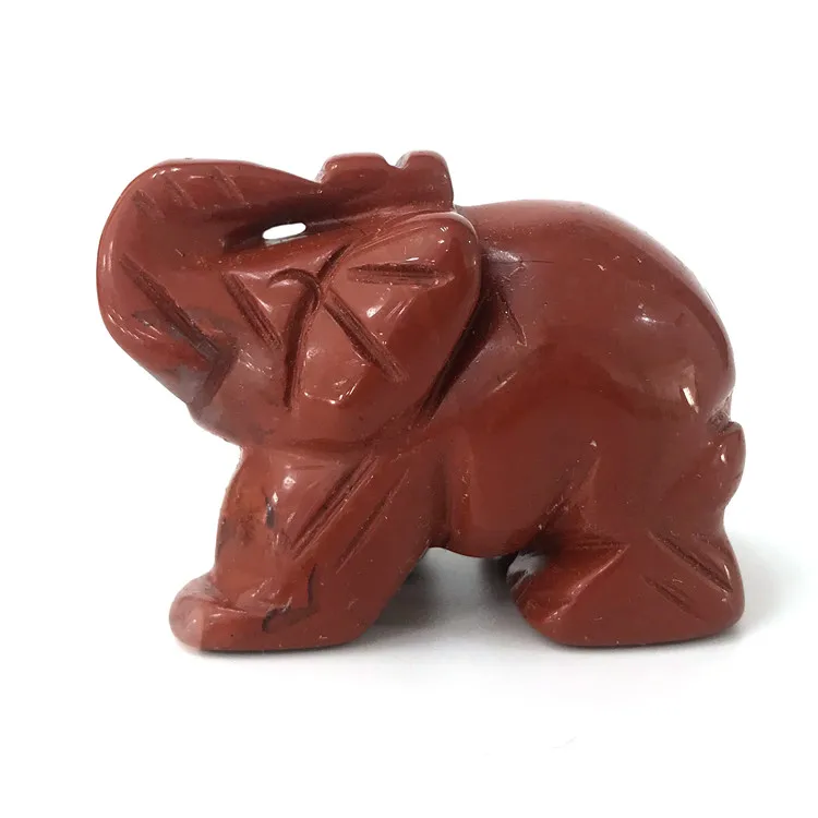 Wholesale 2inch natural rose quartz crystal small elephant figurine for gifts