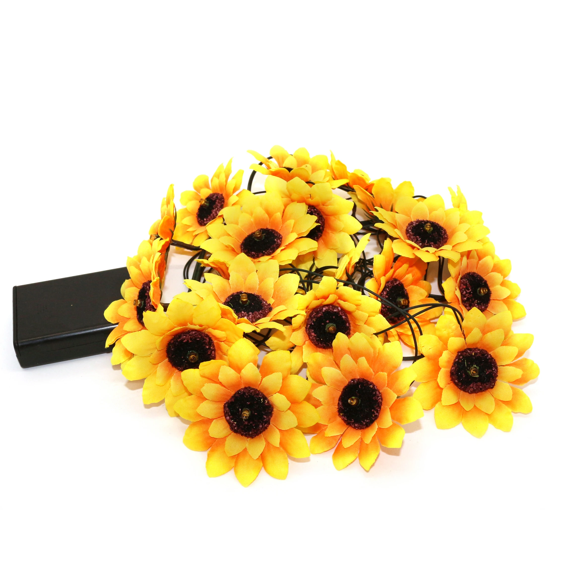 Sunflower String Lights Artificial Silk Flowers Battery Powered Fairy Starry Lights for Wedding Birthday Party and Holiday Decor