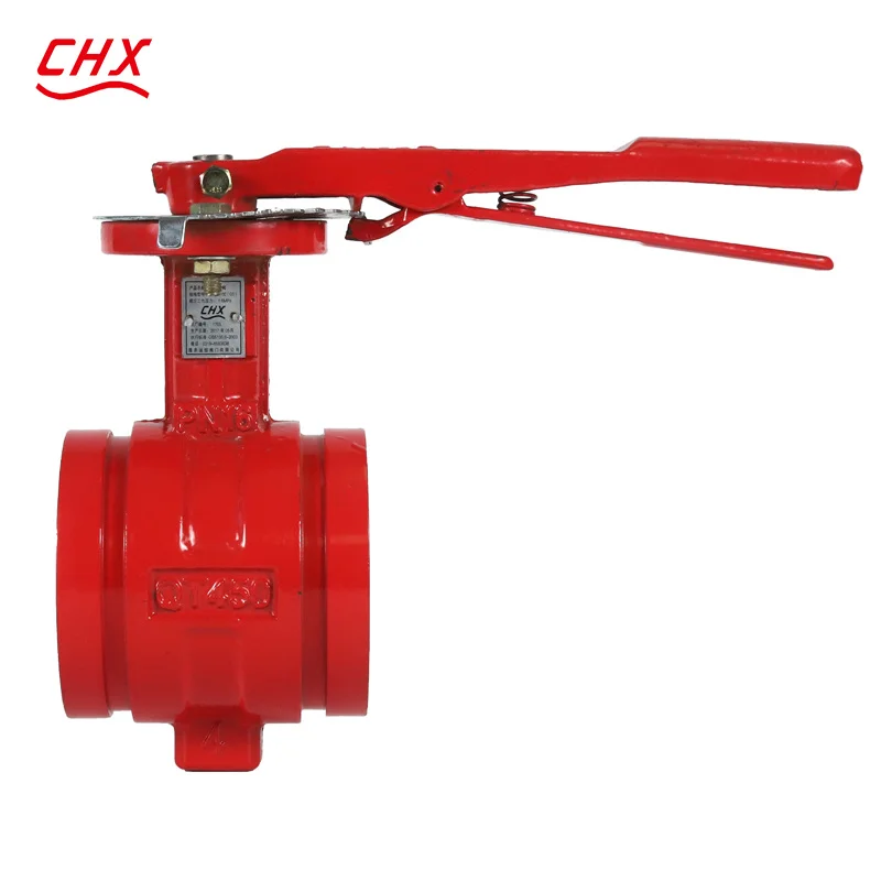 Fire Fighting UL FM Approval Grooved Butterfly Valve (Gear actuator & tamper switch)