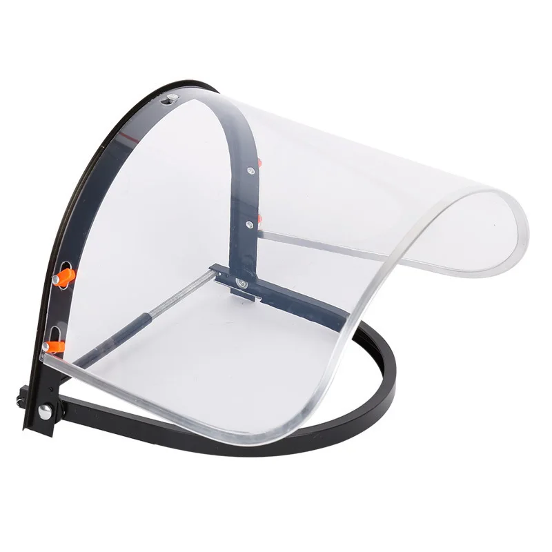 New design anti fog screen mask glasses plastic polycarbonate welding leather face shield for wholesales