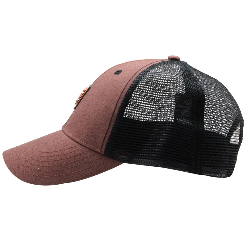 ALLCH Curved Brim Mesh Hat Trucker Hat Baseball Cap Adjustable Custom Embroidered Hat 6 Panel Snapback Cap For Men