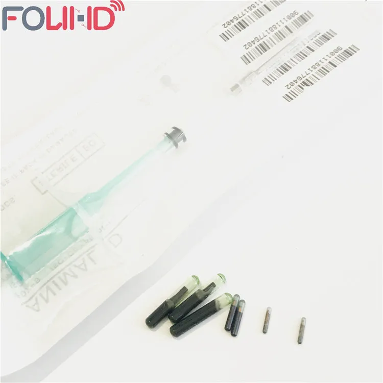ISO15693 3*13mm Animal Tracking RFID Bioglass Microchip Glass Capsule Tag With Syringe