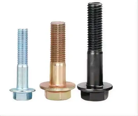 Din6921 M6/M8/M10 Flange Bolts Black Oxide Zinc Finish Stainless Steel Carbon Material 35mm Grade 8.8/10.9 Serrated Flange bolt