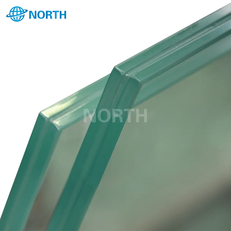 Large size curved double laminated glass price per square meter