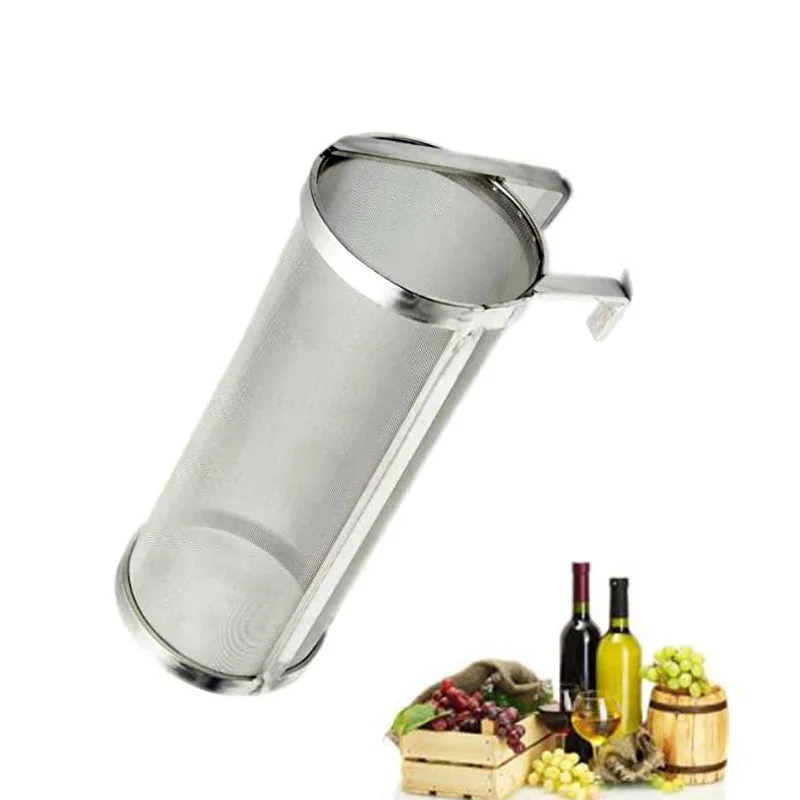Large Capacity Custom Stainless Steel Basket Cartridge Custom Beer Filter With Hook