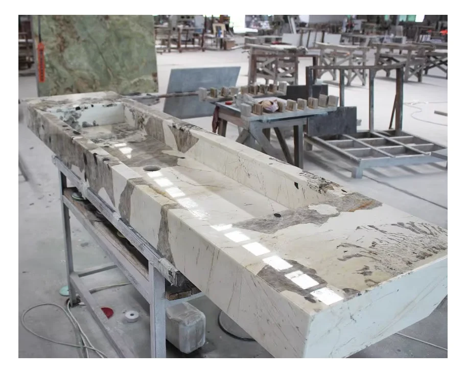 Marvelous Brazil Stone Patagonia Granite Slabs Typical Bathroom Vanity Tops Rectangle Shape Granite Integrated Sink