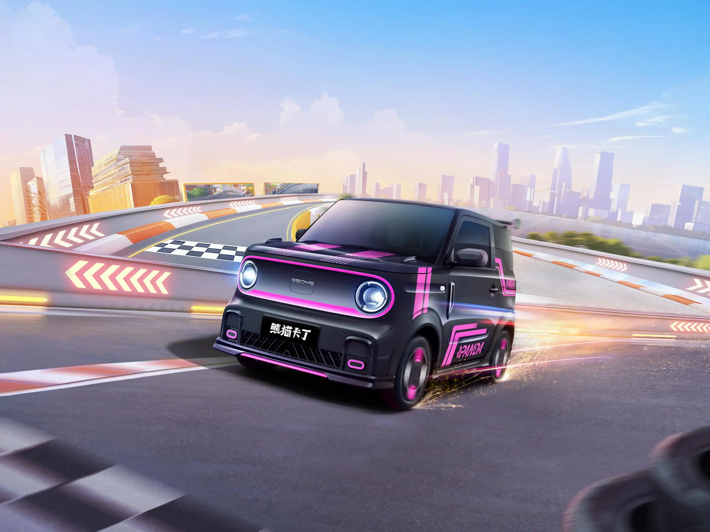 Panda 2024 200km Panda Kart Pure Electric Mini Car Easy to drive, light steering, suitable for driving in congested urban roads