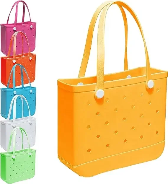 Eva Beach Bag Rubber X Large Tote Bag For Waterproof Washable And Durable Open Handbag For Boat Pool Sports Gym