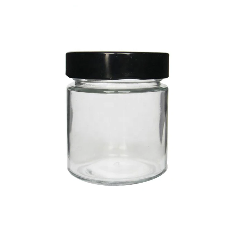 300ml cheap antique glass honey jars  with lids wholesale
