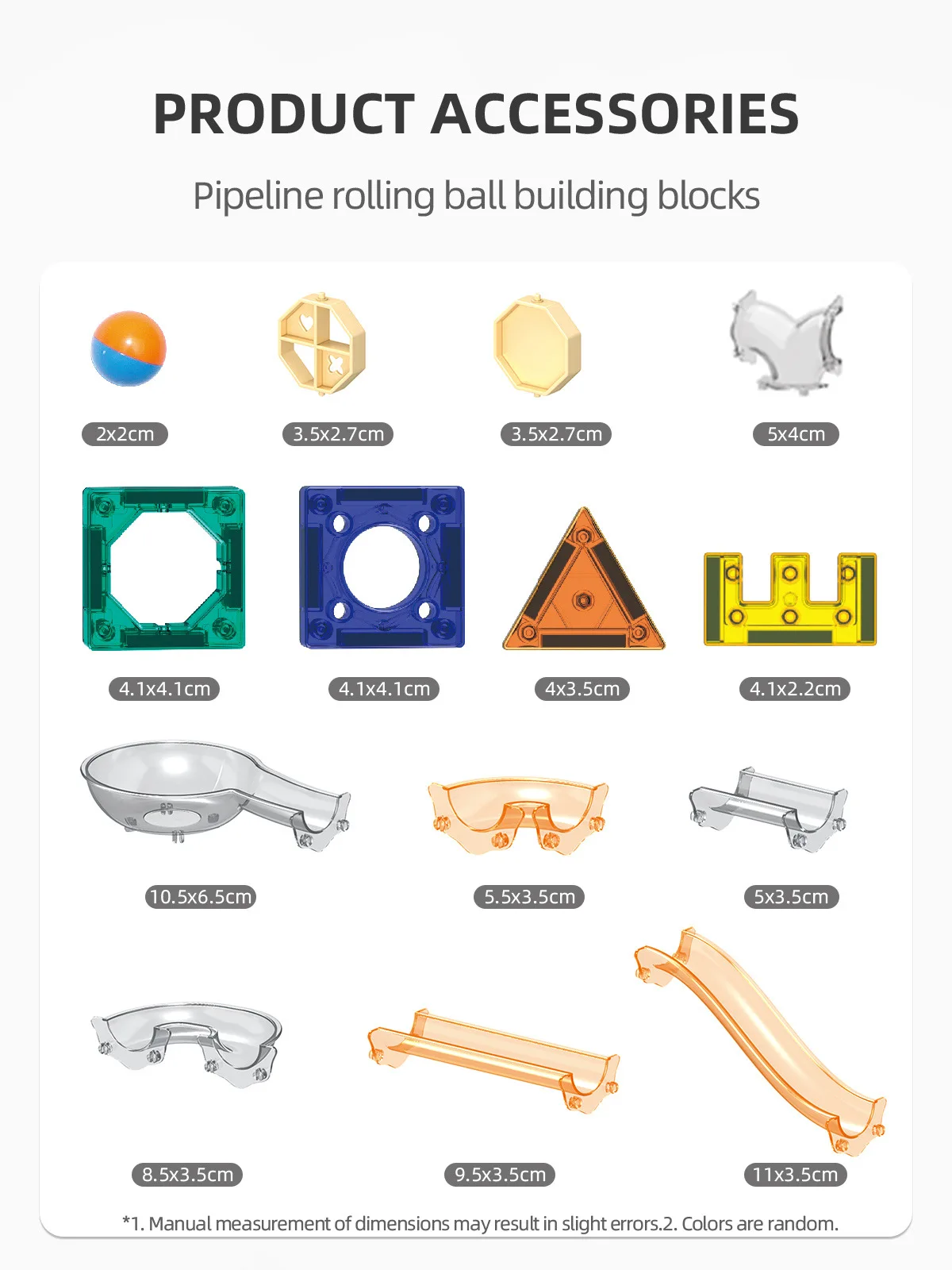 126pcs Magnetic Building blocks Toys Kids Educational Transparent Diy Assembling Race Run Ball Magnetic curve For Kids