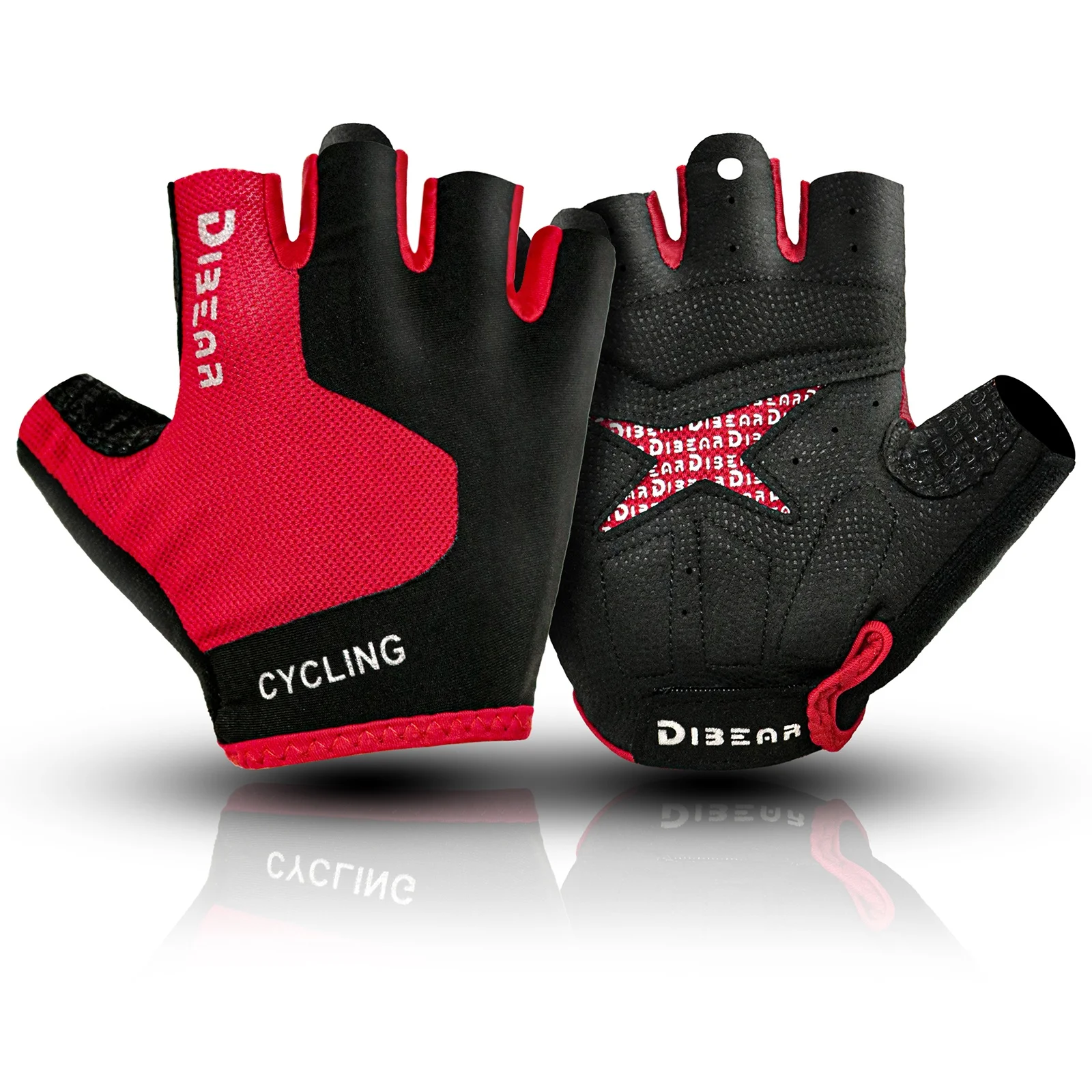 DIBEAR OEM Cycling Gloves Biking Bicycle for Men Women Anti-Slip Light Weight Half Finger Gloves for Workout Training Outdoor