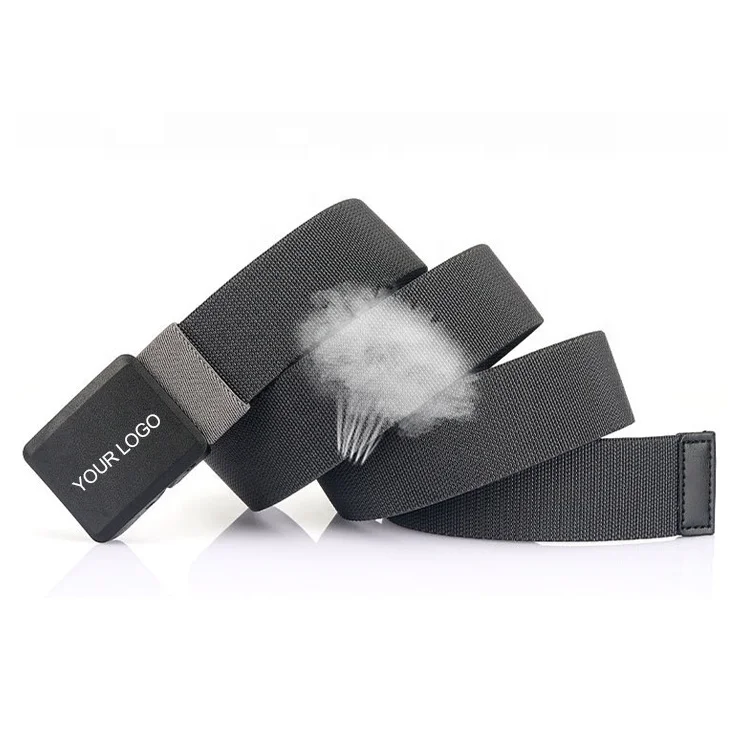 Men Waist Stretch Canvas Fabric Police Tactical Elastic Belt