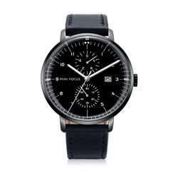 MINI FOCUS MF0052G Fashion Leather Men Quartz Watches Reloj De Hombre Chronograph Waterproof Wrist Watches for Men